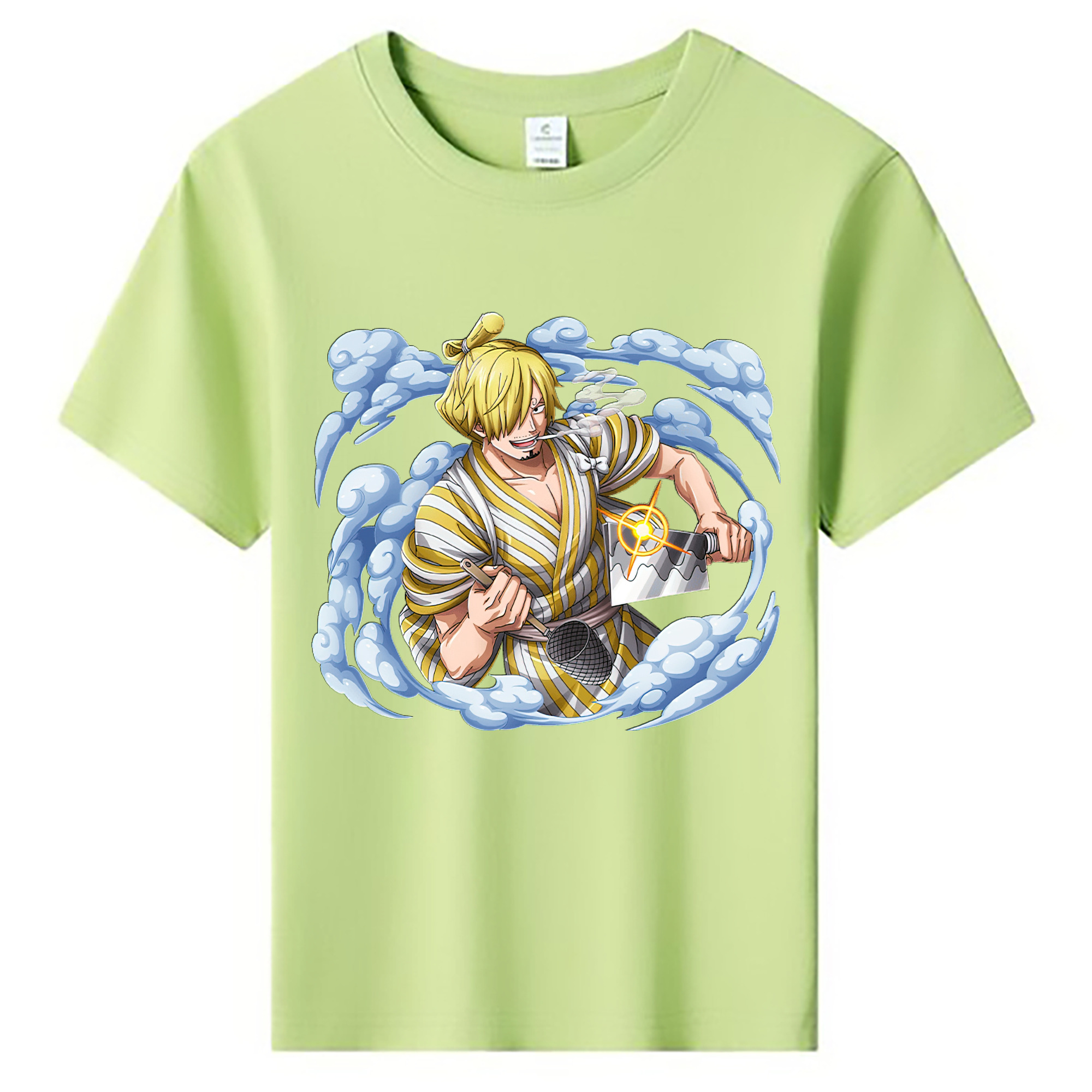 （画像用） ワンピース サンジ ONE PIECE Sanji 綿100％キッズTシャツ（フロントプリント）